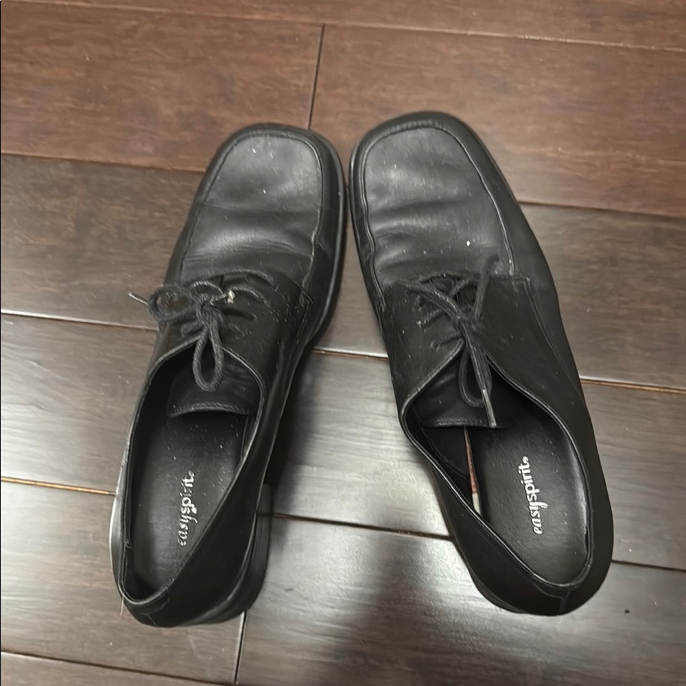 Easy Spirit Black Leather Oxford Shoes